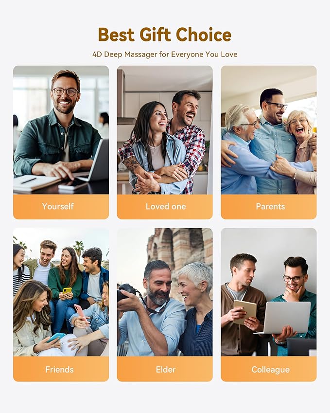 Shiatsu Neck and Shoulder Massager with Heat, Neck and Back Massager, Deep Tissue 4D Kneading Massage Pillow for Shoulder, Back, Body Muscle Pain Relief, Gifts for Women Men Mom Dad Friend, Corded Use