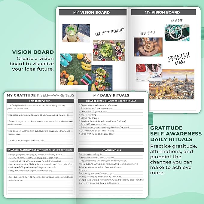 Clever Fox Planner – Undated Weekly & Monthly Planner for Productivity, Time Management & Goals – Organizer Journal – A5 (Emerald)