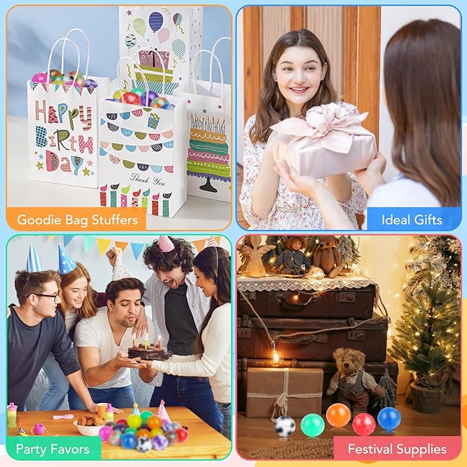 VESPRO 80Pack Stress Balls for Adults, Squishy Toys, Bulk Squishy Squeeze Balls Fidget Toys, Anxiety and Stress Relief Ball for Adults, Party Favors, Birthday Gift and Goodie Bag Stuffers