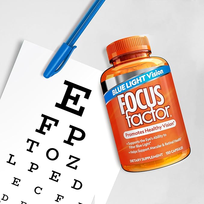 Focus Factor Blue Light Formula (150 Count) - Eye Vitamins with Blue Light Filtration Support - Lutein and Zeaxanthin Supplement with Vitamin C, Vitamin E, Lutemax 2020® - Promote Eye Health (3 Pack)