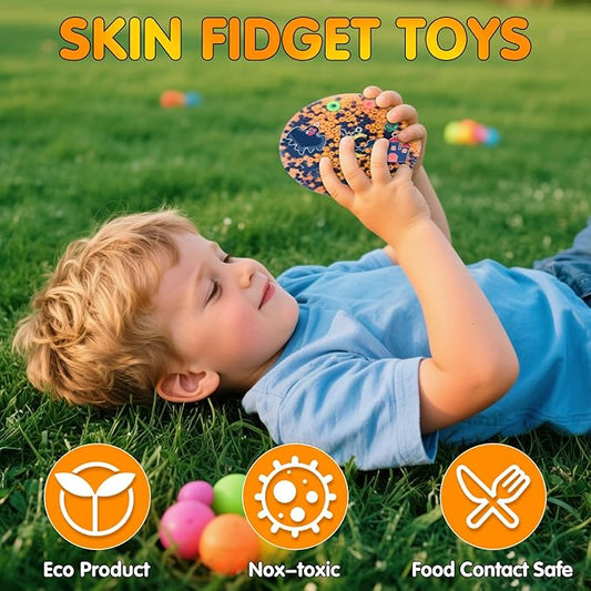 2 Pcs Picky Pads, Multicolor Picking Pad, Skin Picking Fidget Toys with Tweezer, Sensory Pick Pad, Valentine Gift for Adults with Anxiety, ADHD, Relief Stress (Round(Orange))