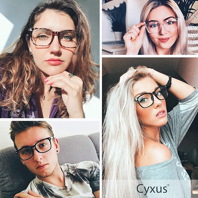 Cyxus Blue Light Glasses for Men Women Reduce Eye Strain UV Blocking for Computer Screen 8082