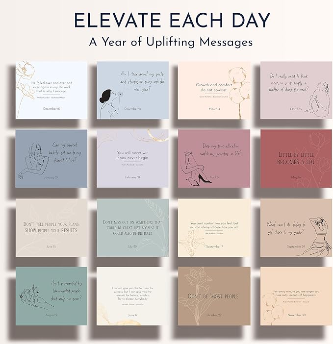 RYVE Motivational Desk Calendar, Inspirational Quotes for Desk, Desk Decor for Women, Office Decor for Women Desk, Desk Accessories for Women Office, Inspirational Gifts for Women, Daily Calendar