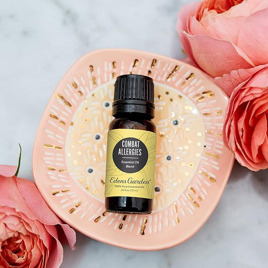 Edens Garden Combat Allergies Essential Oil Blend- 100% Pure Premium Grade, Undiluted, Natural, Therapeutic, Aromatherapy, The Best for Diffusing, Skin, Humidifiers, Face 10 ml (.33 fl oz)