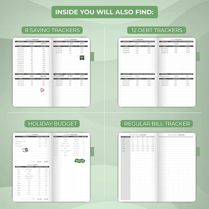 Clever Fox Budget Planner Pocket – Mini Expense Tracker Notebook. Monthly Budgeting Organizer, Finance Logbook & Accounts Book, Small (Mint Green)