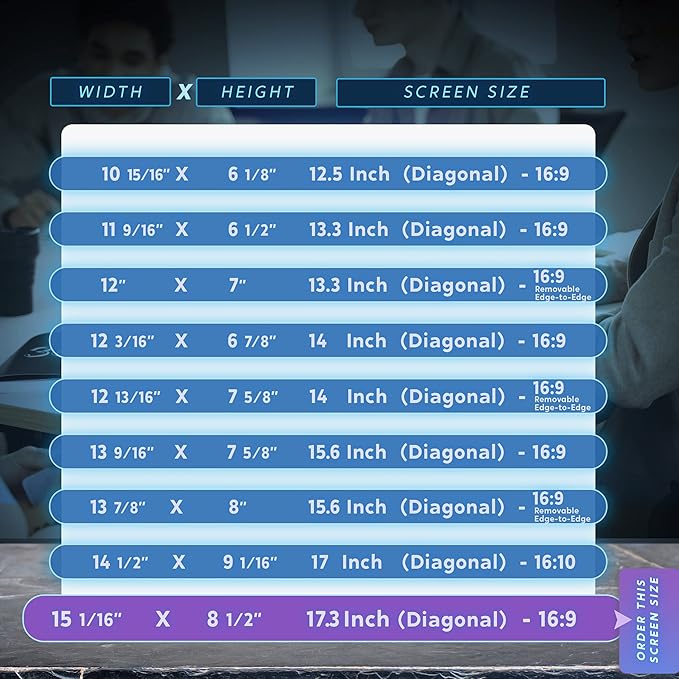 17.3 inch Computer Privacy Screen (16:9) - Blue Light Screen Protector - Laptop Anti Glare Screen Protector by Akamai