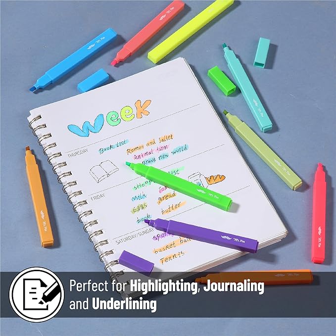 Mr. Pen- Aesthetic Highlighters, 10 Pack, Chisel Tip, Vibrant Colors, Cute Highlighters Assorted Colors, Back to School Supplies