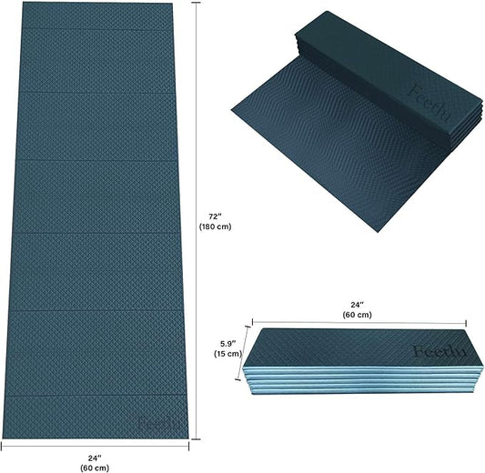 Foldable Yoga Exercise Mat – Lightweight, Anti-Slip, and Easy to Store for Yoga, Pilates, Home Workouts, and Floor Exercises