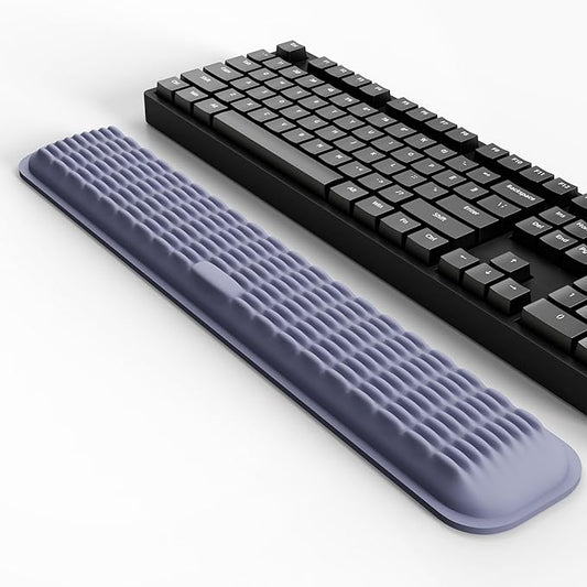 MEKASS Keyboard Wrist Rest, Soft Memory Foam Wrist Support for Keyboard, Keyboard Hand Rest Pad for Wrist Pain Relief, Keyboard Wrist Guard for Long Hours of Work, Gaming, Studying(Gray)