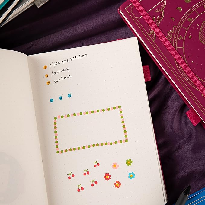 TIEFOSSI Constellations Dotted Journal Notebook-A5 Writing journals with 100gsm 400pages Paper, Hardcover Bullet Organizers Notebook for Women, Men, Teens (Sagittarius)