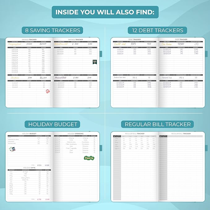 Clever Fox Budget Planner - Expense Tracker Notebook. Monthly Budgeting Organizer, Finance Logbook & Accounts Book, Bill Tracker, A5 (Teal)
