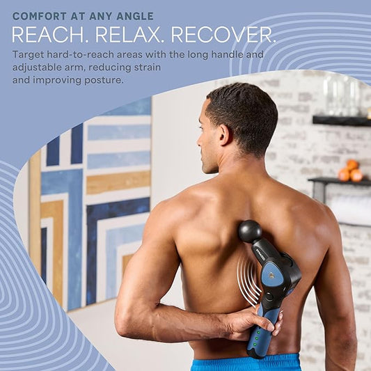 LifePro Percussion Massage Gun FSA HSA Eligible– Deep Tissue Handheld Massager for Athletes – Muscle Recovery Tool for Men & Women – Quiet, Portable with Attachment Heads & Travel Case