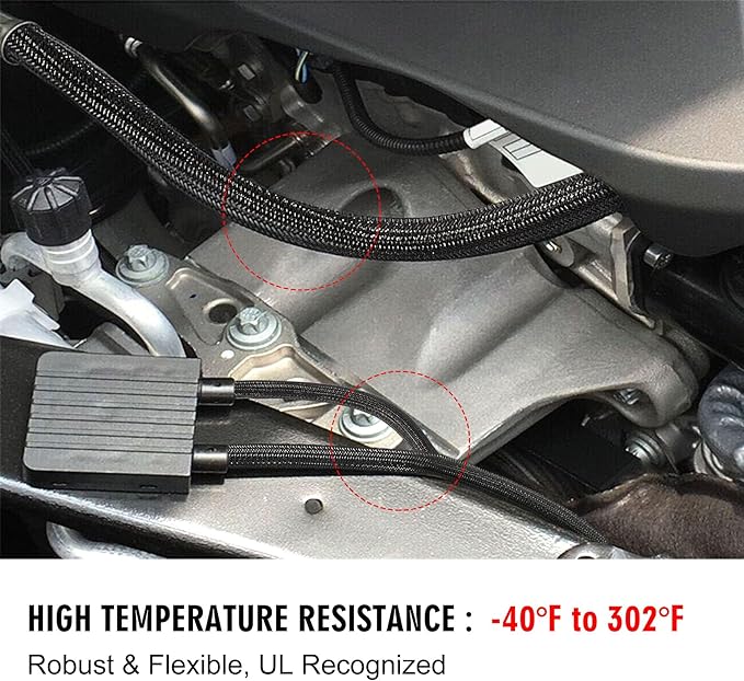 25ft - 3/4 inch Cord Protector Cable Sleeve Split Wire Loom Tubing for Power Cord Audio USB Cable, Wire Cover Cable Management Sleeve for TV Computer, Cord Protectors from Pets Chewing, Black