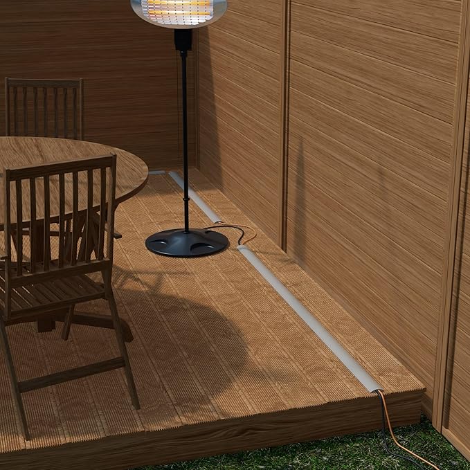 D-Line 30ft Floor Cord Cover, Floor Cable Protector, Extension Cord Cover, Protect Wires & Prevent Cable Trips, Cable Management Solution - Cord Cavity = 0.63" (W) x 0.31" (H) - Beige