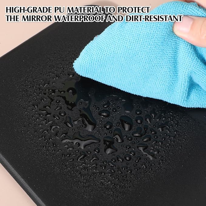 2 Pcs Small Glass Desktop Whiteboard with Reversable Stand 8 x 6 Inch Mini Dry Erase White Board Easel with 2 Markers Reusable Desk Notepad for Home Office School Supplies(Black)