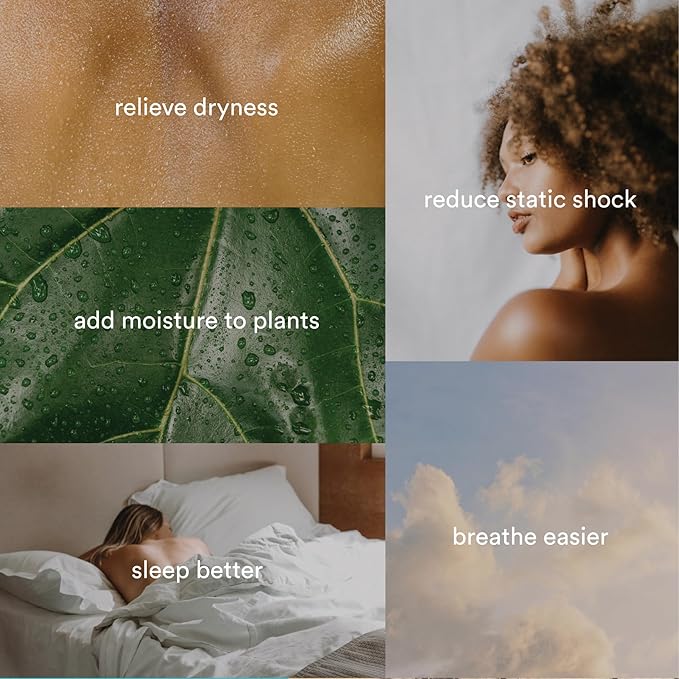 Homedics Ultrasonic Humidifier, Bedrooms and Home Offices, 0.97-Gallon Tank, 45-Hour Runtime, Visible Ultra-Quiet Cool Mist, Aromatherapy, Demineralization Cartridge, Night-Light, Auto-Off, Platinum