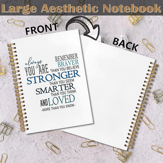 Inspirational Spiral Notebook 5.5x8.3, Believe Sign You Are Enough Motivational Journal for Women, Inspirational Encouragement Gifts for Women, Congratulations Gifts Notebook for Note Taking