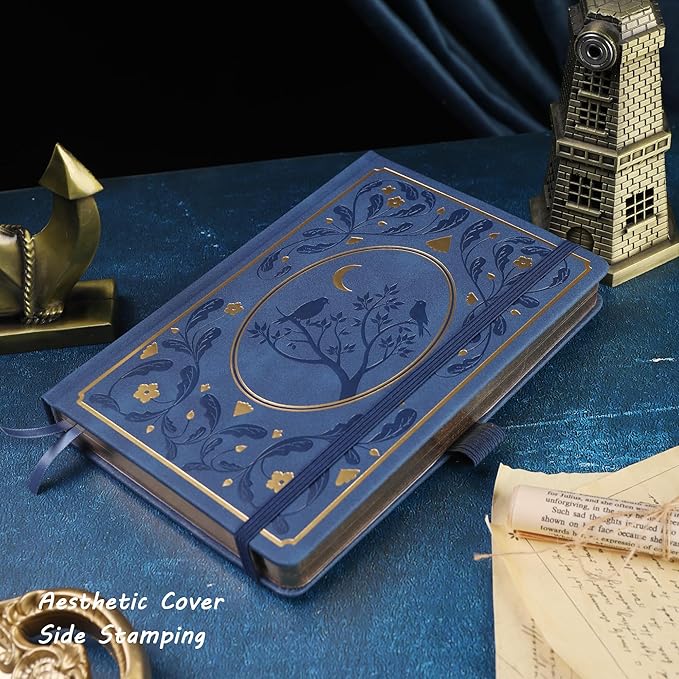 TIEFOSSI Bullet Dot Notebooks, A5 Hardcover Dot Journals for Writing Women, 160gsm Thick Paper, 190 Numbered Pages, for Planner Organization