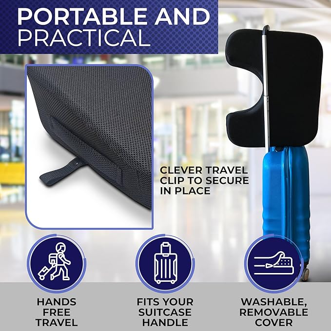 YogiBum Patented Cushion | Extra Large Tailbone Gap | Med Size for 150-190lbs | XL Size for 190lbs+ | Relief for LowBack, Tailbone, Sciatica, Hemorrhoids | Snug Fit on Office/Computer Chairs