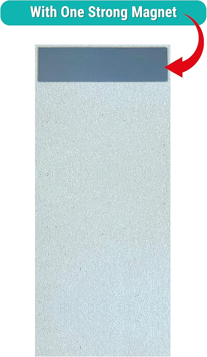 321Done Magnetic Shopping List Notepad 2-Pack - 3.7 x 8.5 (1/3 Sheet Slim Size) Made in USA - College Ruled - Minimalist Handheld Grocery List, Store, Market - Pad for Planning, Organizing, Meal Prep