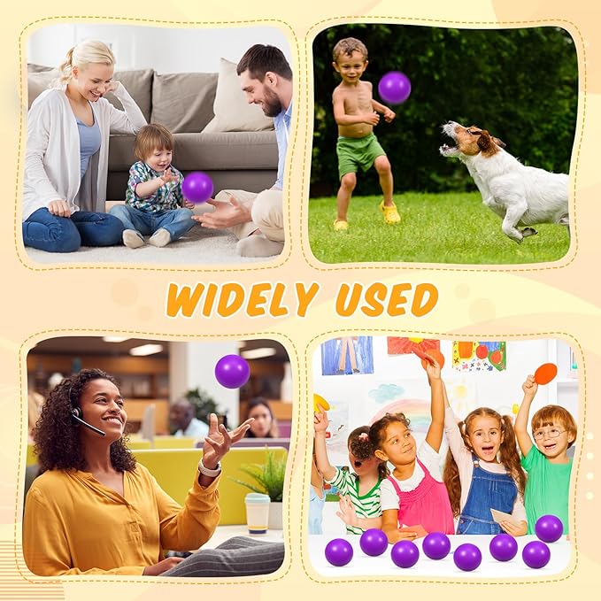 12 Pcs Purple Foam Stress Ball Squeeze Stress Relief Balls for Kids and Adults Hand Exercise Sensory Relief Toys for Anxiety ADHD Autism (Purple)