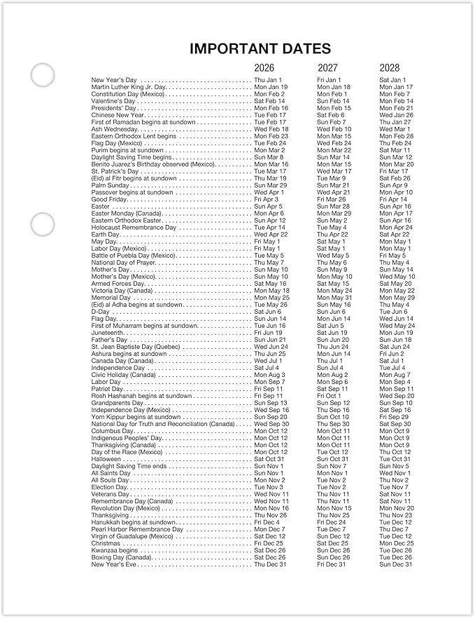 AT-A-GLANCE 2026 Desk Calendar Refill, Daily, 3" x 3-3/4", Mini, Loose-Leaf (E9195026)