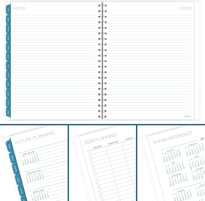 Cambridge 2025 Planner, Weekly & Monthly, 8-1/2" x 11", Large, Glacier (1727-905-25)