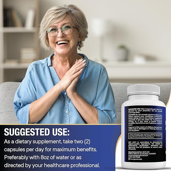 NEW AGE DHEA Supplement - Pregnenolone for Men & Women with DIM, Ashwagandha, Boron, Calcium, Magnesium, Zinc, Vitamin D3 5000iu - Support Capsules - 180 Count