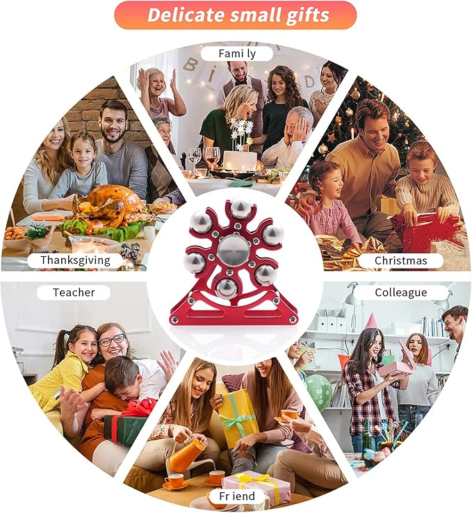 Desk-Fidget-Toys for Ferris-Wheels-Spinner: Metal Kinetic-Spinner 4mins, Cool-Gadgets for Kid Children Teen Adult EDC-Toy, ADHD Tools Cool-Stuff Stress Relief for Office Home School Christmas