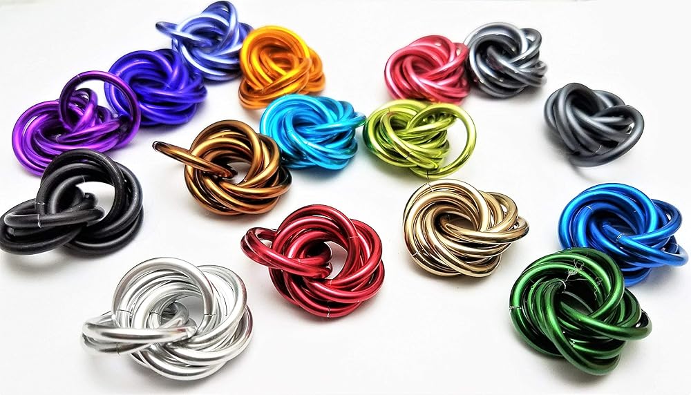 Möbii Fidget Ball (Solid Color): Quiet Mobius ADHD Anxiety Stim Stress Relief Toy Tool for Home Travel Office or Desk (Small, Half, Slate)