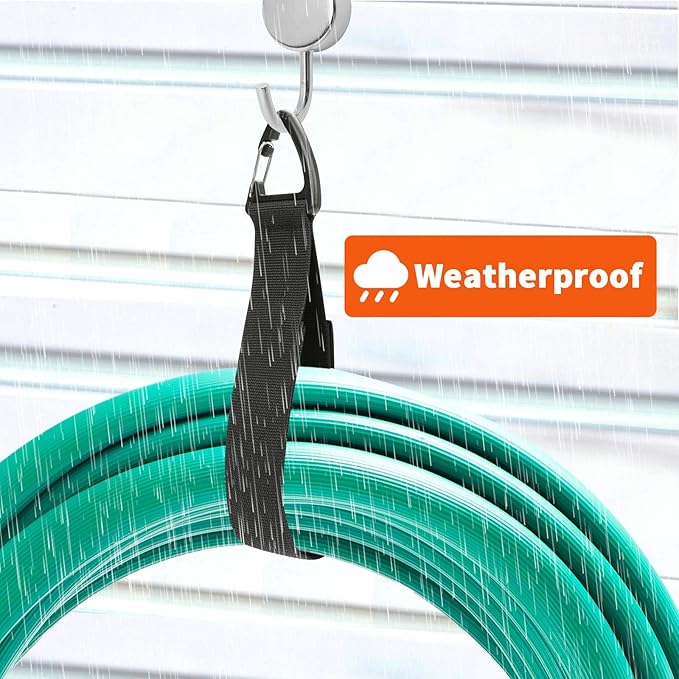 Extension Cord Organizer(8 Pack), Extension Cord Holder for Garage Organization and Storage, Heavy Duty Storage Straps for Cables, Hoses and Ropes, with Triangle Buckle for Hanging, Design Patent