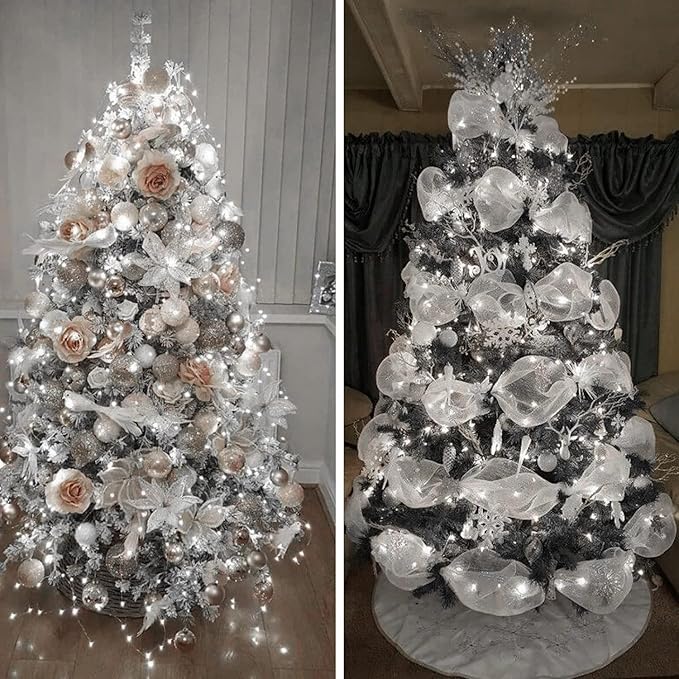 3Pack 99Ft 300LED Fairy Lights Battery Operated with Remote, Waterproof String Lights with Timer for Indoor & Outdoor, Twinkle Lights Battery Powered for Bedroom Wedding Christmas Decor (Cool White)