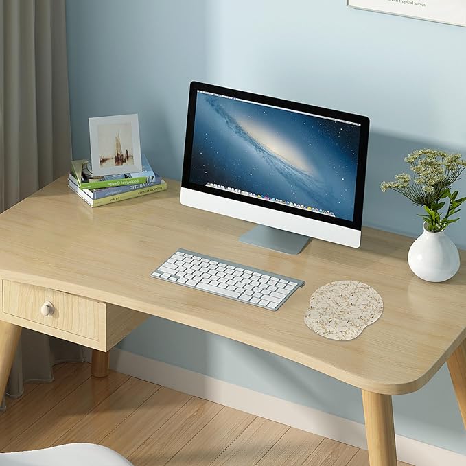 RICHEN Ergonomic Mouse Pad with Wrist Support,Non-Slip Rubber Base for Computer Laptop & Mac,Lightweight Rest for Home,Office & Travel (Branches Birds)