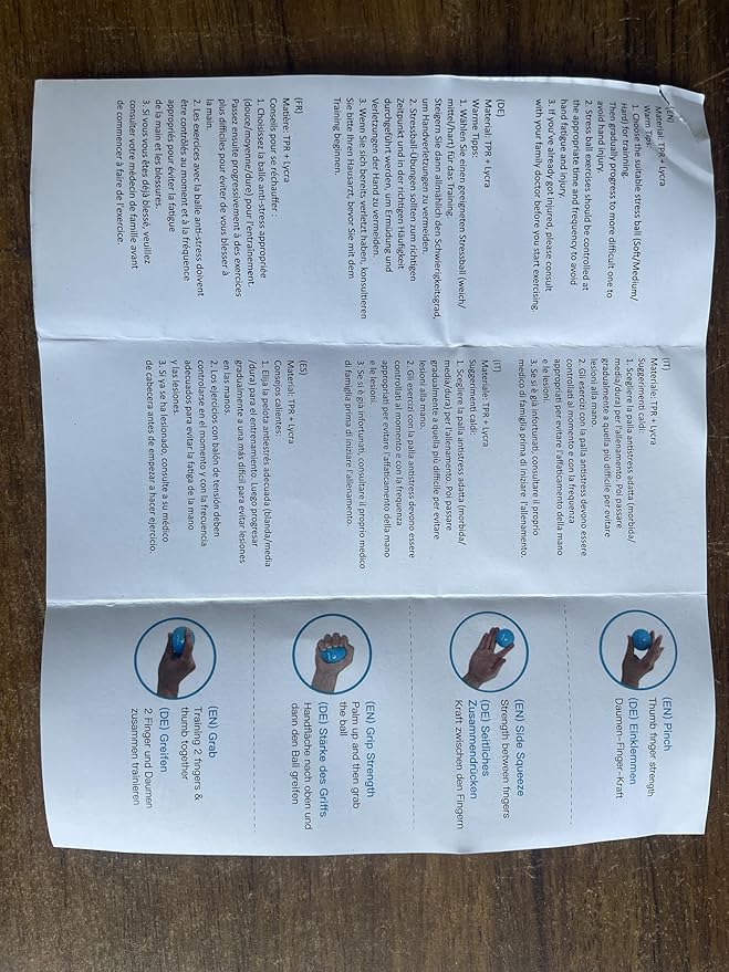 Stress Ball, Tri-Density Stress Balls for Adults & Grip Strengthening, Squeeze Balls for Hand Therapy, Squishy Stress Ball, Hand Strengthener Ball, Hand Balls for Therapy