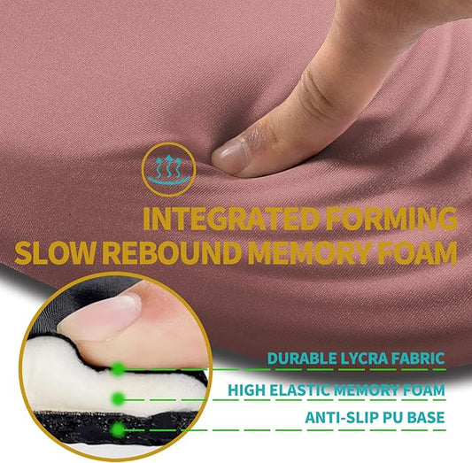 Hokafenle Ergonomic Mouse Pad Wrist Support with Stepped-Wedge Design, Wrist Rest Pain Relief Mousepad Filled with Memory Foam, Carpal Tunnel Mousepad for Wireless Mouse(12x8 inch, Pink)