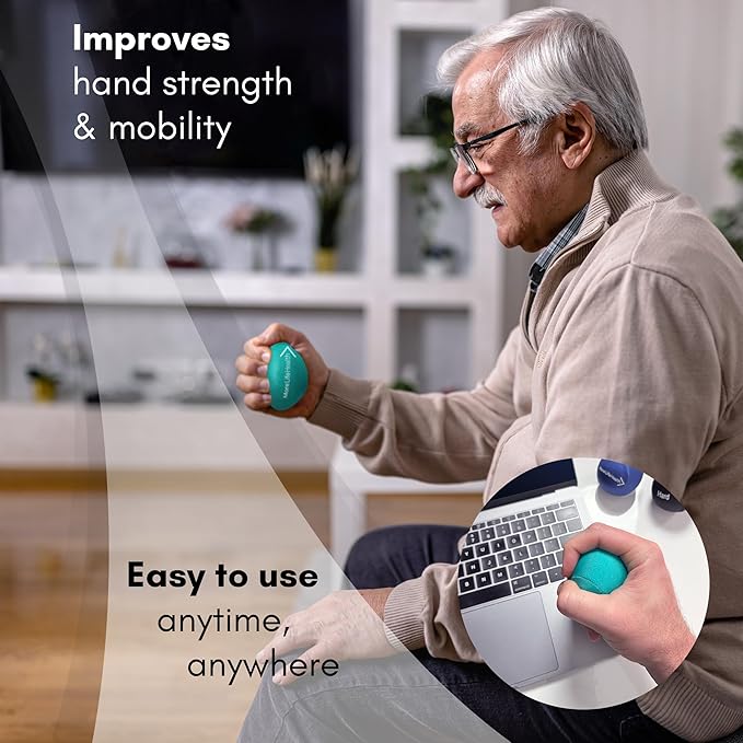 Hand Balls for Therapy - Hand Balls for Arthritis and Carpal Tunnel - Hand Exercise Ball for Improved Grip - Stress Balls for Adults