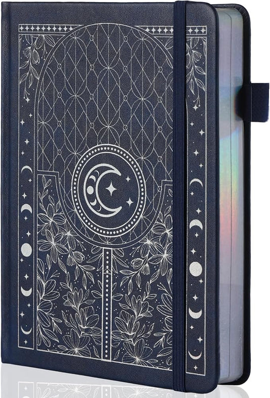 TIEFOSSI Bullet Dotted Journal Notebook, 160gsm 256 Numbered Thick Paper, A5 Hardcover Dotted Grid Diary for Women Men Work Writing, Bullet Dot Journaling, Drawing, 5.8 x 8.3 in