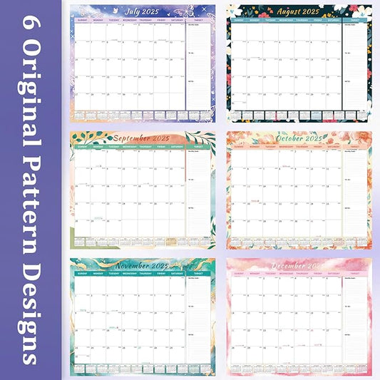 Ospelelf Desk Calendar 2025-2026 Large 22"x17" Monthly Family Planner Pad with Protective Cover 18 Months July 2025 to December 2026 Diversified