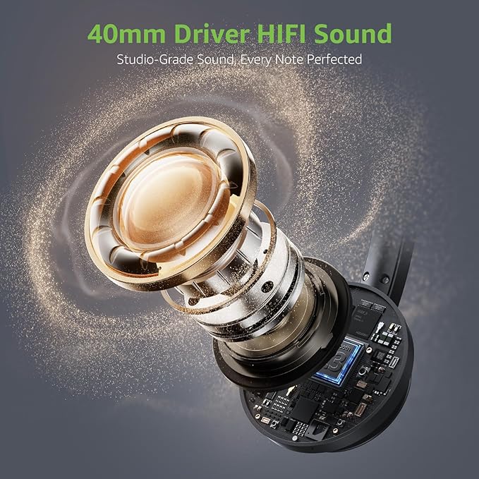 acer Wireless Headset with Mic for Work - 2.4G Bluetooth 5.3 Dual Mode Headphones,36Hrs Battery,ENC Crystal-Clear Calls Mic,USB Dongle for PC,Bluetooth Headset for Phone/Tablet, Home/Call Center