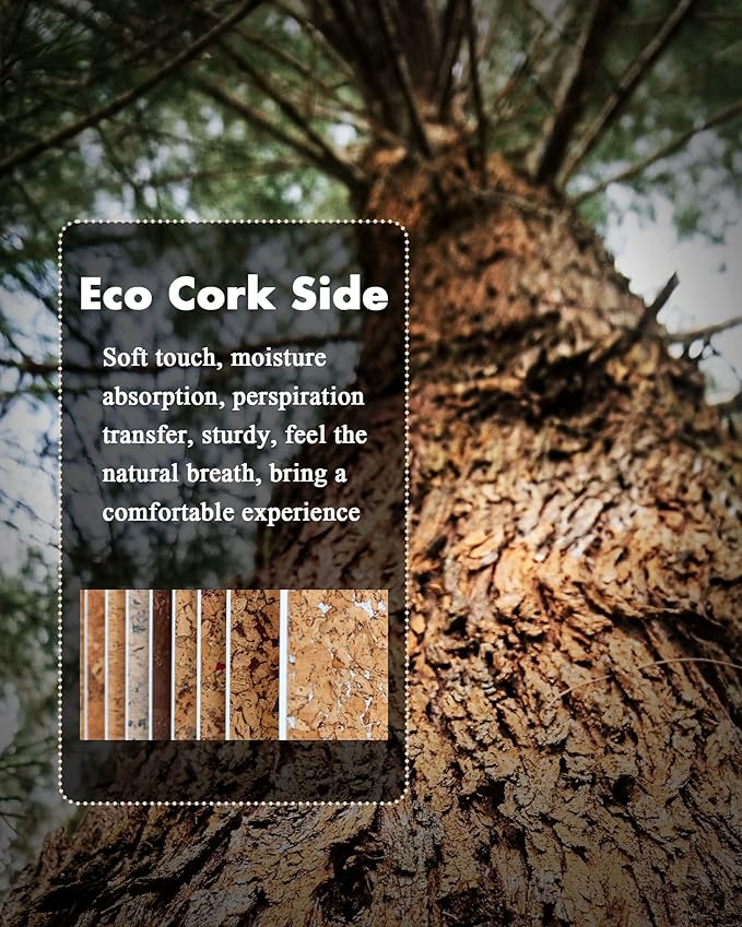 YSAGi Double-Sided Desk Pad, 23.6"x13.7" Leather Desk Mat, Eco Cork Desk Pad Protector, Large Mouse Pad for Desk, Waterproof Desk Blotter Pad, Desk Writing Pad for Office Work/Home(Dark Green/Cork)