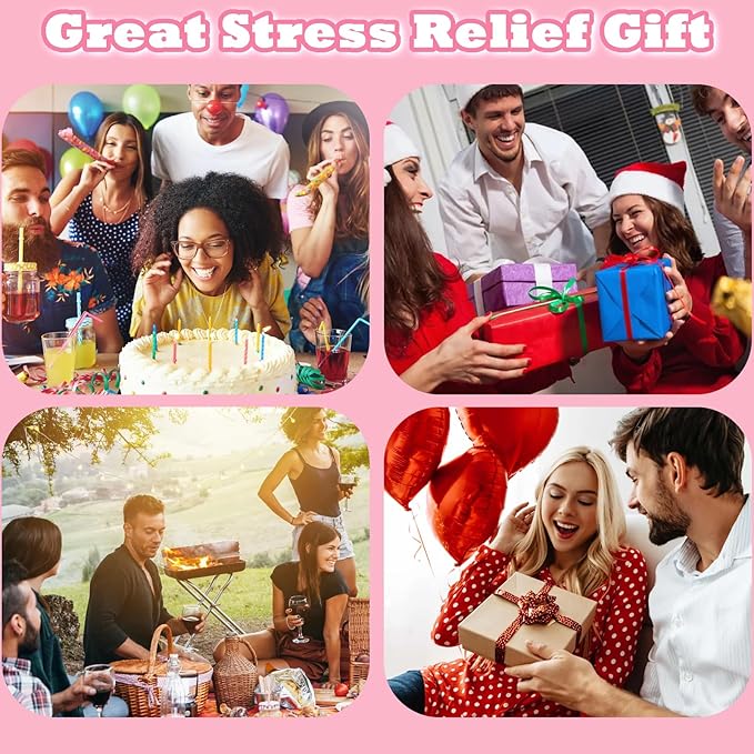 Keyboard Fidget Toy for Adults Keyboard Clicker with LED Light Keychain Fidget Stress Relief Sensory Toy