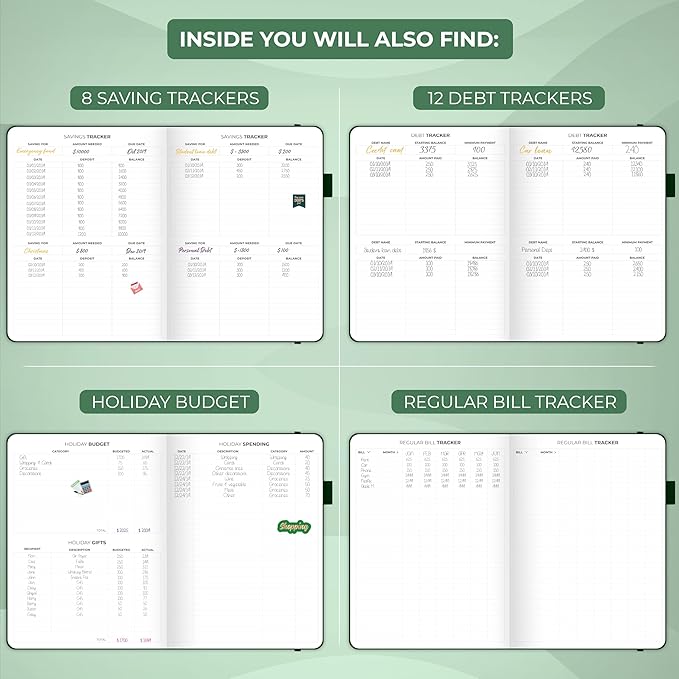 Clever Fox Budget Planner Large – Expense Tracker Notebook. Monthly Budgeting & Bill Organizer, Finance Logbook & Accounts Book, A4 (Dark Green)