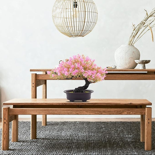 Artificial Bonsai Pine Tree Fake Desk Plants Commercial Reception Charm Adornment Home Decor Office Bookshelf Decor (Colourfu)