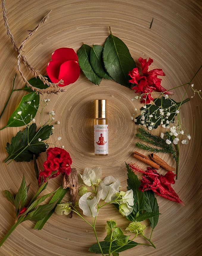 Root Chakra Essential Oil Roll-On Blend by Aromafume | 10ml/0.33 fl oz | Muladhara | Aromatherapy Oils for Chakra Balance | Patchouli Extracts | Chakra Incense for Meditation, Yoga, Reiki