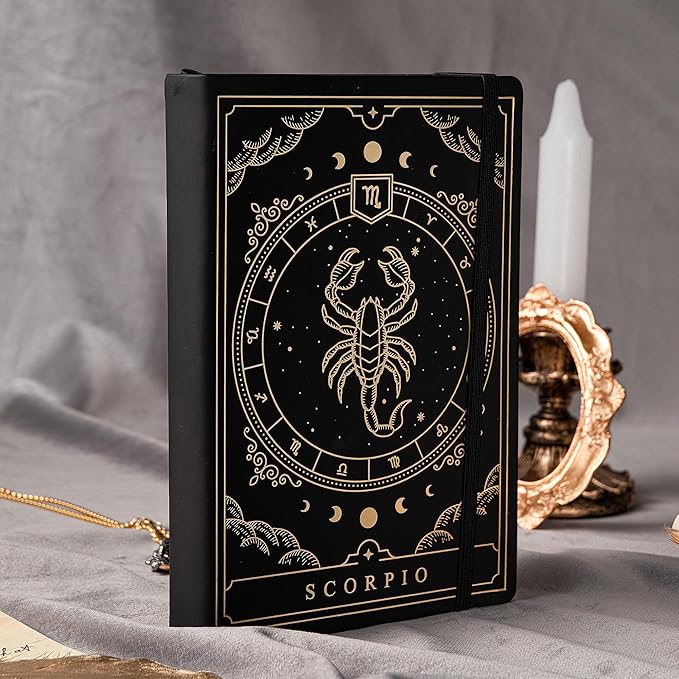 TIEFOSSI Constellations Dotted Journal Notebook-A5 Writing journals with 100gsm 400pages Paper, Hardcover Bullet Organizers Notebook for Women, Men, Teens (Scorpio)