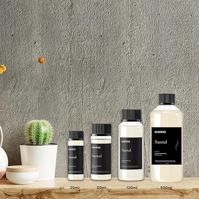 Santal Diffuser Oil 50ml – Santal 33 Inspired Aroma – Rich Sandalwood, Amber, Vanilla & Musk – Long-Lasting Scent for Home, Office, Cold-Air & Ultrasonic Diffusers