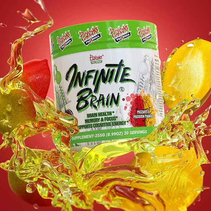 Psycho Pharma. Infinite Brain Nootropic Game Changer. Compete Win (Mozart's Passion Mango, 30 Serving)
