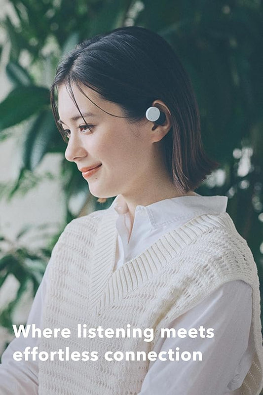 nwm DOTS Wireless On-Ear Speakers (Open Ear Earphones) Sound Leakage suppressed (PSZ Technology - Bone Conduction Alternative) with Optimal Microphone Function Designed in Japan | Mustard Yellow