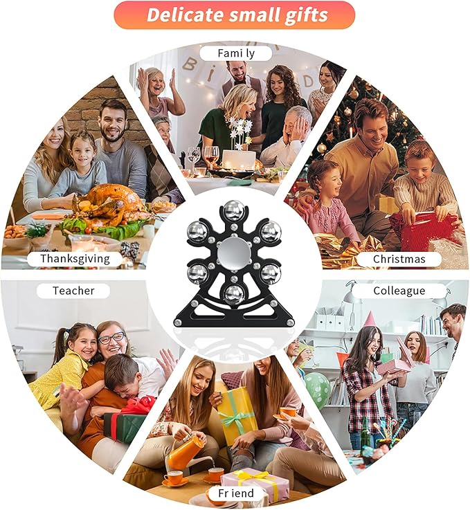Desk-Fidget-Toys for Ferris-Wheels-Spinner: Metal Kinetic-Spinner 4mins, Cool-Gadgets for Kid Children Teen Adult EDC-Toy, ADHD Tools Cool-Stuff Stress Relief for Office Home School Christmas
