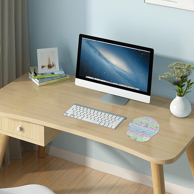 RICHEN Ergonomic Mouse Pad with Wrist Support,Non-Slip Rubber Base for Computer Laptop & Mac,Lightweight Rest for Home,Office & Travel (Dogs)